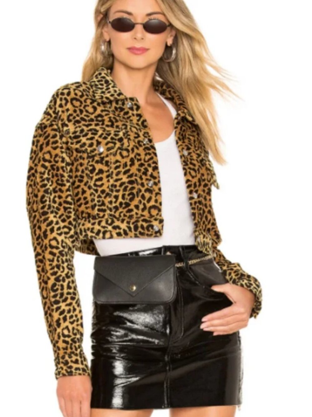 RE/DONE Cropped Leopard-Print Jacket
